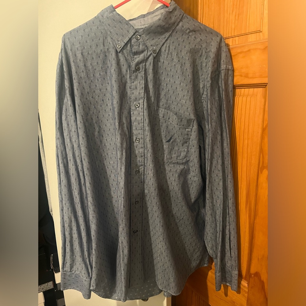Nautica Classic Fit Button Down Dress Shirt Size XL